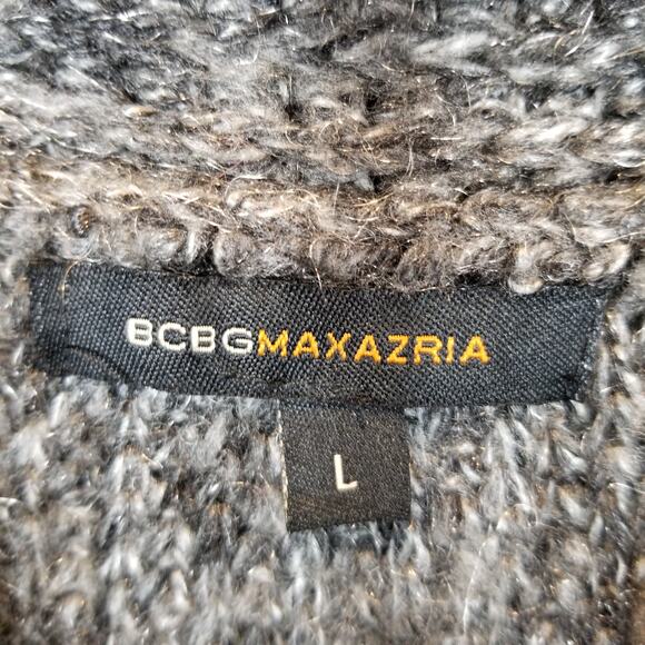 BCBGMAXAZRIA Womens Gray Cap Sleeve Long Duster Cardigan Size Large - Picture 3 of 8